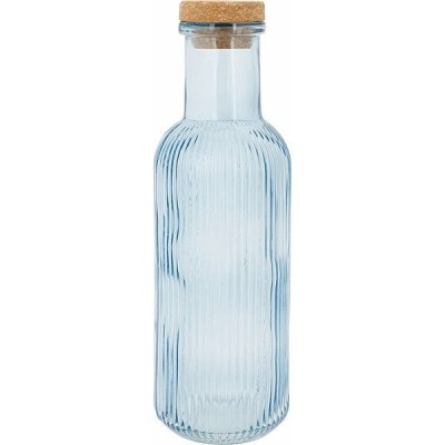 Cosy & Trendy Skleněná lahev Raya s korkovým uzávěrem, 1 l, modrá – Zboží Mobilmania