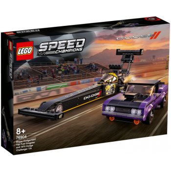 LEGO® Speed Champions 76904 Mopar Dodge//SRT Top Fuel Dragster a 1970 Dodge Challenger T/A