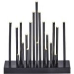 Emos 20 LED svícen černý 27,5 cm 3x AA vnitřní teplá bílá časovač DCAW04 – Sleviste.cz