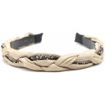 Čelenka zdobená látkovým copem hnědá – Zboží Dáma Čelenka zdobená látkovým copem hnědá – Zboží Dáma