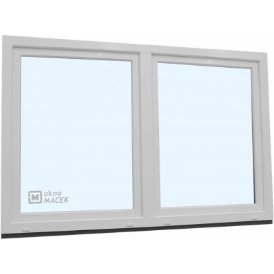 KNIPPING Plastové okno - 70 AD, 2100x1200 mm, O/OS sloupek, bílá – HobbyKompas.cz