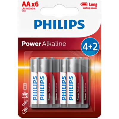 Philips Power Alkaline AA 6KS LR6P6BP/10