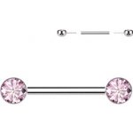 Šperky4U piercing do bradavky titan Push In TIT1406-P – Zboží Dáma