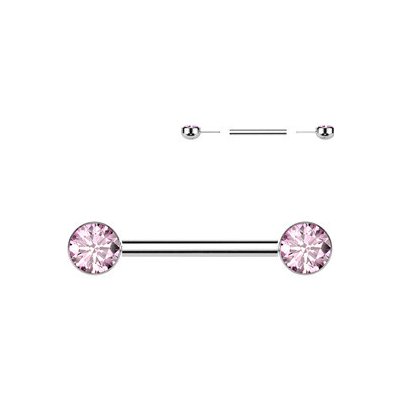 Šperky4U piercing do bradavky titan Push In TIT1406-P – Zboží Dáma