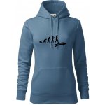 Evoluce potápění mikina dámská Cape s kapucí Denim – Zboží Dáma