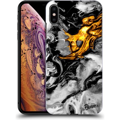 Pouzdro Picasee silikonové Apple iPhone XS Max - Black Gold 2 černé – Zbozi.Blesk.cz