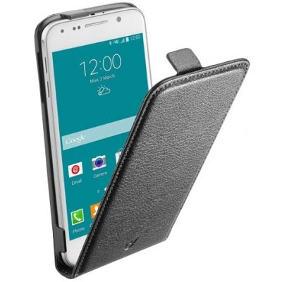 Pouzdro CellularLine Flap Essential kožené Samsung Galaxy S6 černé – Zboží Mobilmania