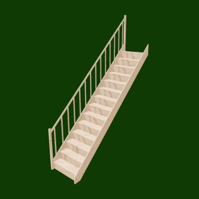Schody Bystrý Smrkové schody rovné 82 x 282 x 300 cm – Zboží Mobilmania