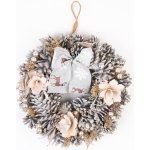 Magichome Věnec adventní s mašlí, přírodní 30cm – Hledejceny.cz
