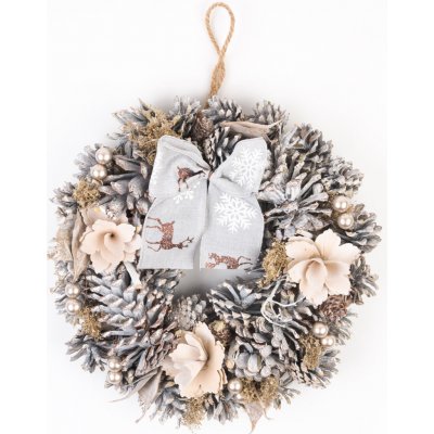 Magichome Věnec adventní s mašlí, přírodní 30cm – Hledejceny.cz