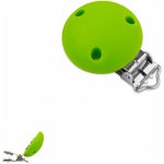 Silikonový klip na dudlík 34 mm s kovovou sponou Chartreuse Green - 1 ks – Sleviste.cz