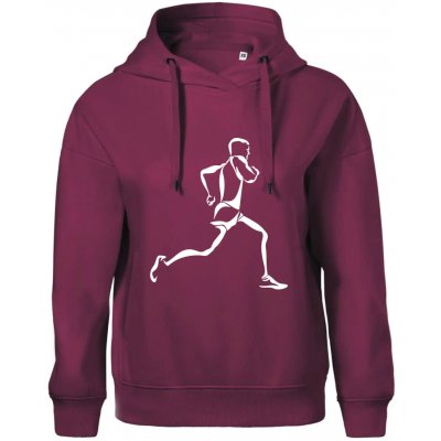 Běžec Oversized mikina dámská Moon kratší + širší Fuchsiová – Zboží Dáma