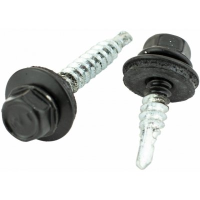 WT WINTECH Střešní šroub 4,8 × 35mm, RAL 9005, s EPDM podložkou, blistr 20ks – Hledejceny.cz