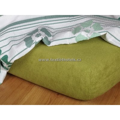 Textil 4 hotels Olivové froté prostěradlo TH0106 140x200 – Zboží Mobilmania