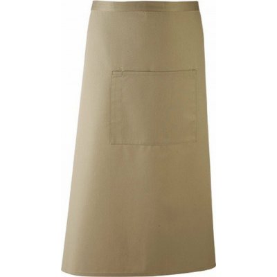 Premier Workwear Keprová dlouhá barmanská zástěra s velkou kapsou zelená olivová Pantone 378 90x80cm PW158 – Hledejceny.cz