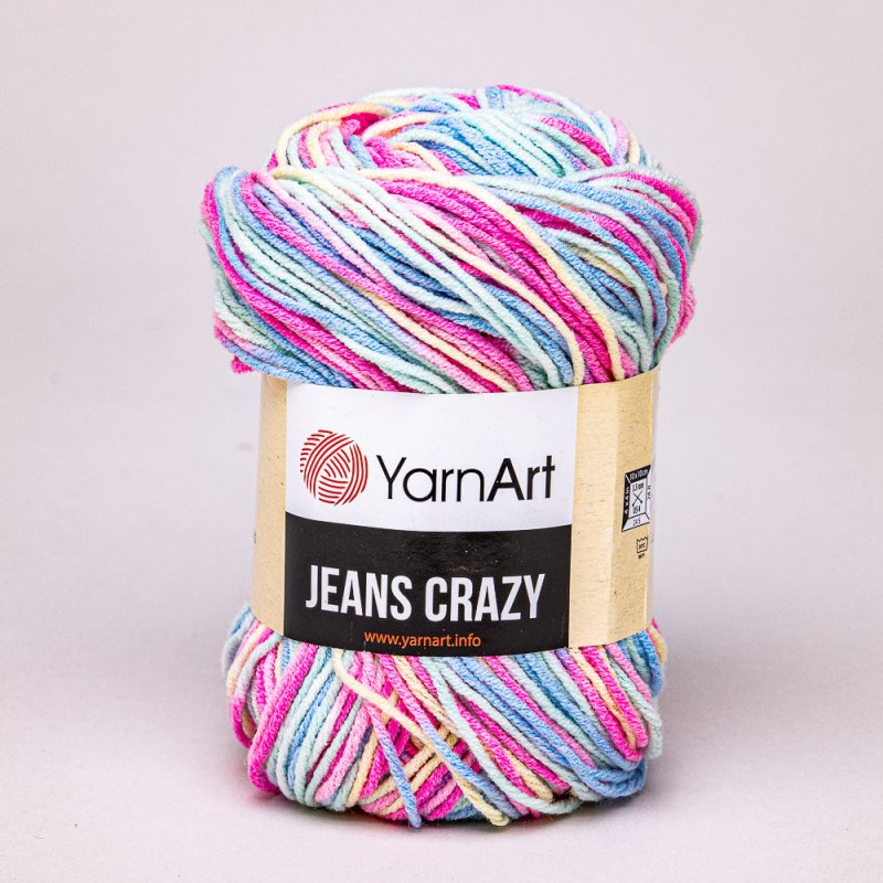 Pletací / háčkovací příze YarnArt GINA JEANS / CRAZY 7205 růžovomodrá