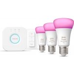 Philips Hue Bluetooth LED White and Color Ambiance set 3ks žárovek plus Hue Bridge můstek plus Hue Switch 8719514291355 E27 A60 9W 1100lm 2000-6500K RGB stmívatelné – Sleviste.cz