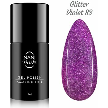 NANI Gel lak Amazing line Glitter Violet 5 ml