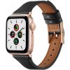 Řemínek k chytrým hodinkám PROTEMIO LEATHER Kožený řemínek pro Apple Watch SE / SE 2022 / SE 2023 44mm černý 67480