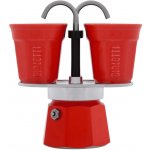 Bialetti Moka konvička Mini Expres červený + 2 šálky – Zboží Mobilmania