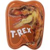 Dekorace Depesche krabička na zoubky T Rex oranžová