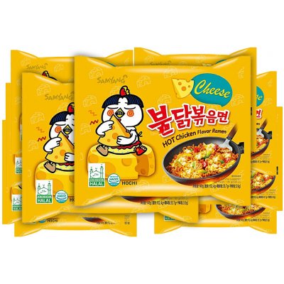 Samyang Buldak ramen Samyang Cheese Chicken Spicy 10 x 140 g – Hledejceny.cz