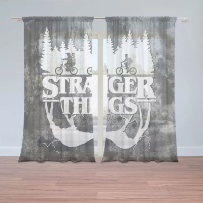 Záclony Stranger Things White: 2ks 150x250cm – Hledejceny.cz