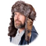 RAW beranice s umělou kožešinou maskáčový vzor camouflage brown – Sleviste.cz