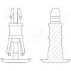 Hmoždinka natloukací DREMEC 8G820V41212 Montážní kolík; polyamid 66; Dl: 7,9mm; zacvaknutí/zacvaknutí