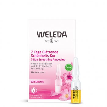 Weleda Skin Care růžový pleťový olej v ampulích 7-denní vyhlazující kůra růže 7 x 0,8 ml