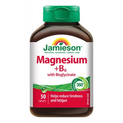 Jamieson Hořčík+vitamín B6 s bisglycinátem 50 tablet