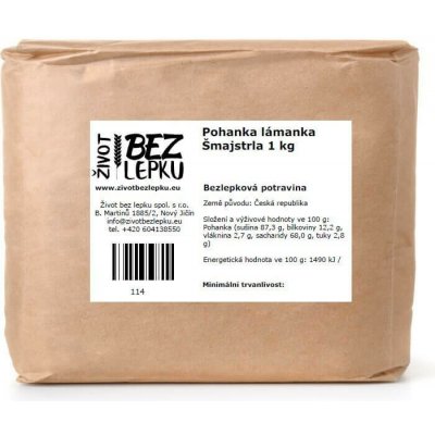 Život bez lepku Pohanka lámanka Šmajstrla 1 kg – Hledejceny.cz