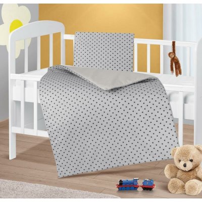 Bellatex Peřinka a Polštář pro kojence Šedá 75x100 42x32 – Zboží Dáma