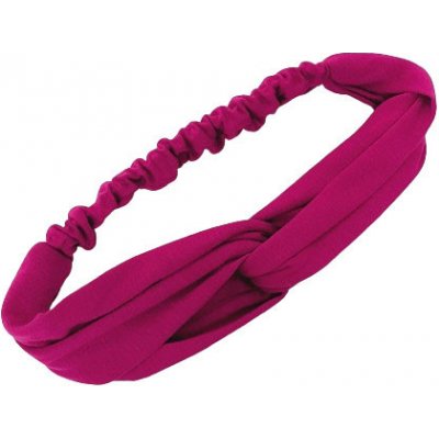 Látková čelenka jednobarevná "uzel" - šátek - růžový – Zboží Dáma