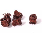 Hnědé skřipce na vlasy s posypem, 5 ks – Zbozi.Blesk.cz