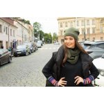 Pletená spadnutá čepice s kamínky černá – Zboží Mobilmania