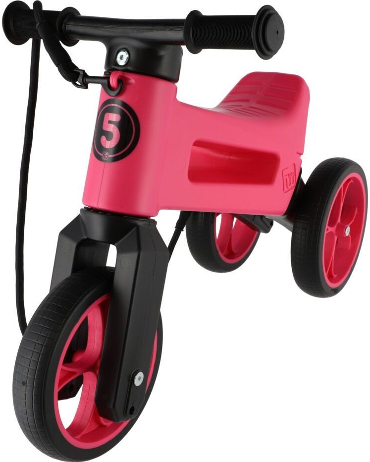 FUNNY WHEELS Rider SuperSport 2v1 růžové/růžové s popruhem a tichými koly