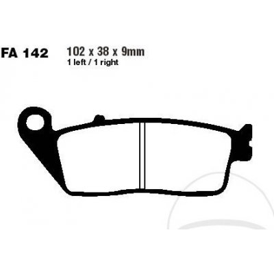 Brzdové destičky Standart EBC FA142 pro Benelli TRK, Cagiva Gran Canyon 900 ie, Cagiva Navigator 1000 Litá kola, Daelim VJF, VL – Hledejceny.cz