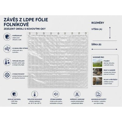 Závěs - LDPE fólie 130g/m2 – Hledejceny.cz