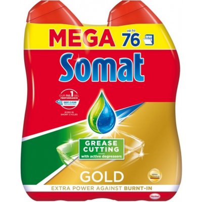 Somat Gold Anti-Grease gel do myčky 2 x 684 ml 76 dávek – Sleviste.cz