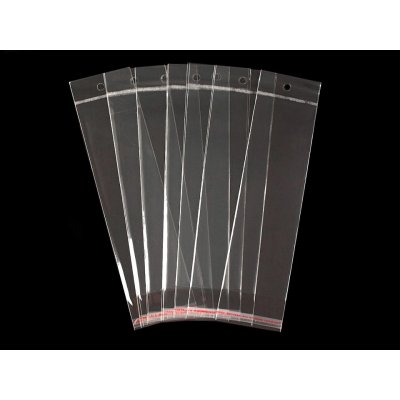 Prima-obchod PP sáček s lepicí klopou a závěsem 7x22 cm transparent 100 ks – Zboží Živě