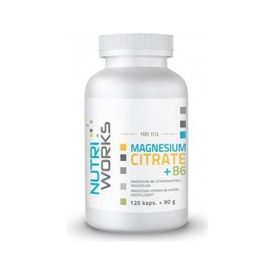 NutriWorks Magnesium Citrate + B6 120 tablet – Zboží Mobilmania