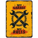 Plechová retro US cedule Rocka My Garage My Rules II. – Hledejceny.cz