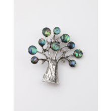 Fashion Jewelry brož strom z perleti paua BR0336