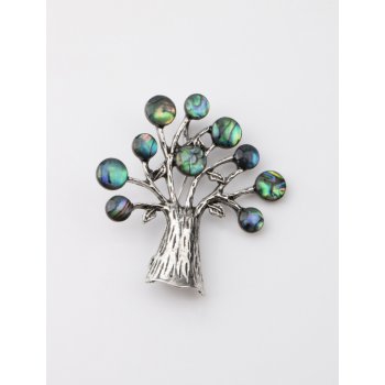 Fashion Jewelry brož strom z perleti paua BR0336