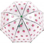 Dětský průhledný vystřelovací deštník jahoda zelená – Zbozi.Blesk.cz