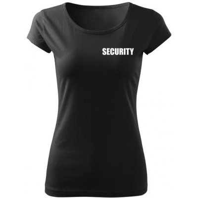 DRAGOWA dámské tričko s nápisem SECURITY černé