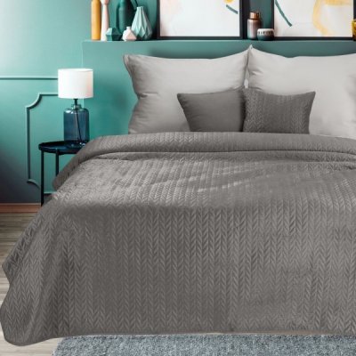 Luiz4 přehoz na postel Sametový béžový Béžová 200 x 220 cm – Zboží Dáma