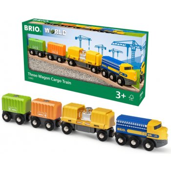 Brio World Nákladní vlak se třemi vagony