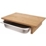 Prkénko bambus 42x29 cm+zásobník nerez – Zbozi.Blesk.cz